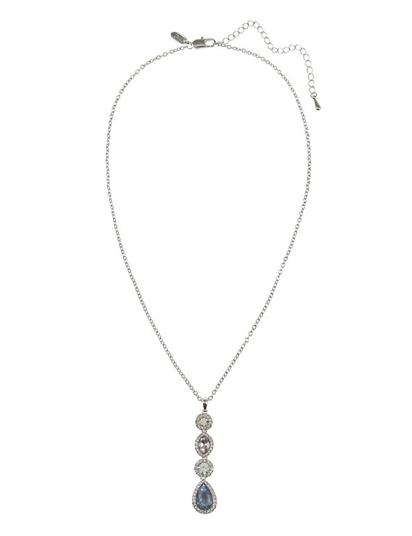 Platinum Plated Pendant Necklace Image 1 of 2