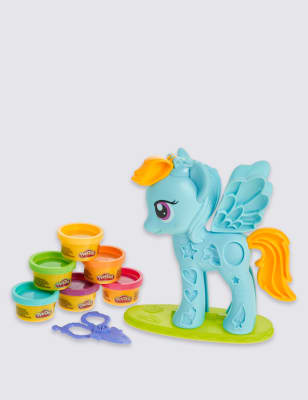 Play-Doh My Little Pony Rainbow Dash Style Salon Set with 6 Cans of Sparkle  Play-Doh 