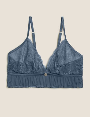 Pleat & Lace Non Wired Bralette 2 of 6