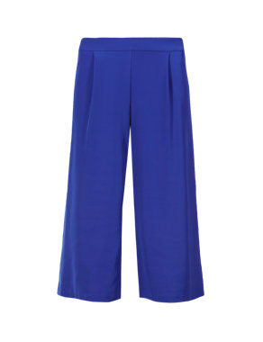 Pleat Front Cropped Culottes Image 2 of 4