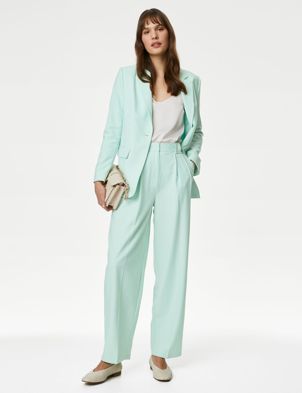 Pleat Front Relaxed Straight Trousers 3 of 5