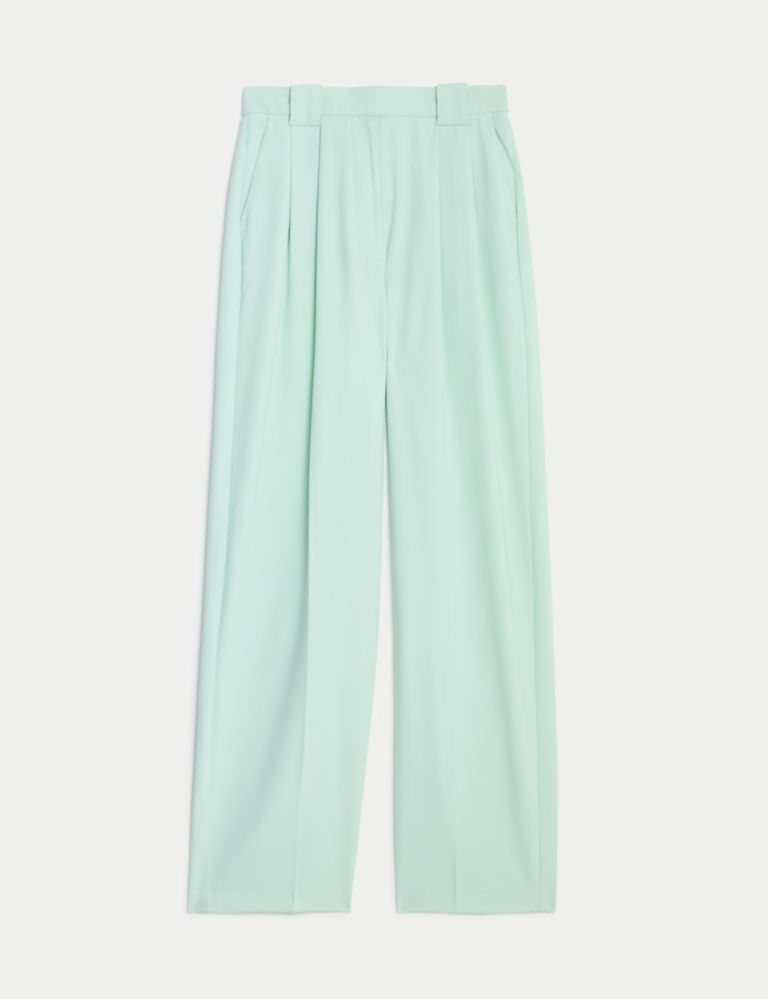 Pleat Front Relaxed Straight Trousers 2 of 5