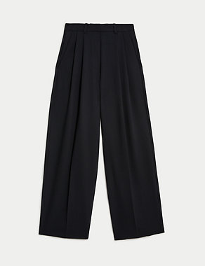 Pleat Front Relaxed Wide Leg Trousers Image 2 of 6