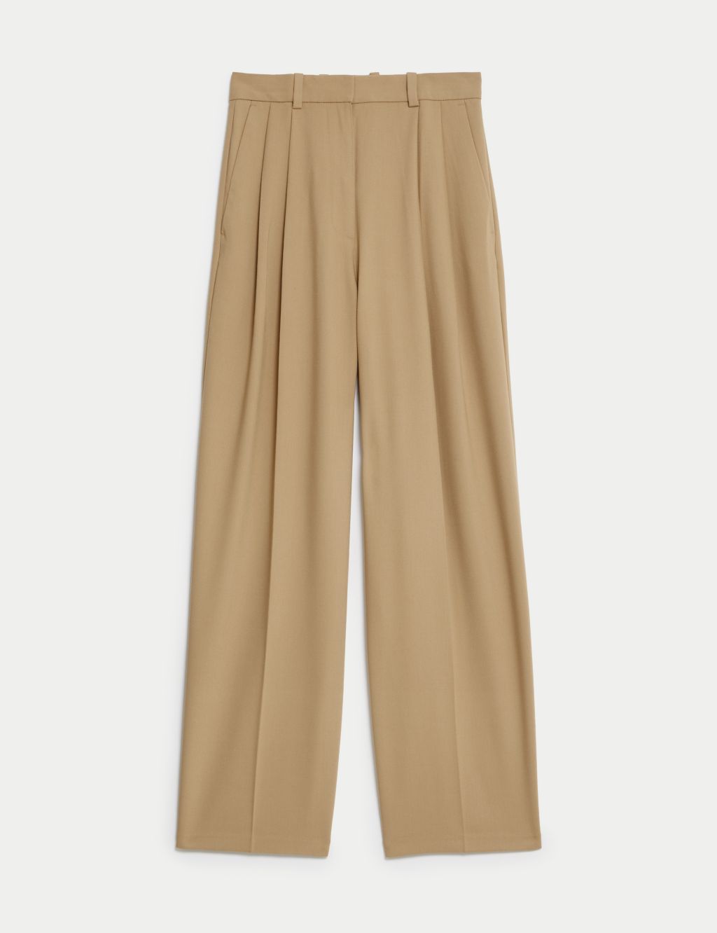 Pleat Front Relaxed Wide Leg Trousers 1 of 5