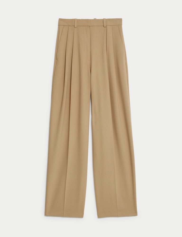 Pleat Front Relaxed Wide Leg Trousers 2 of 5