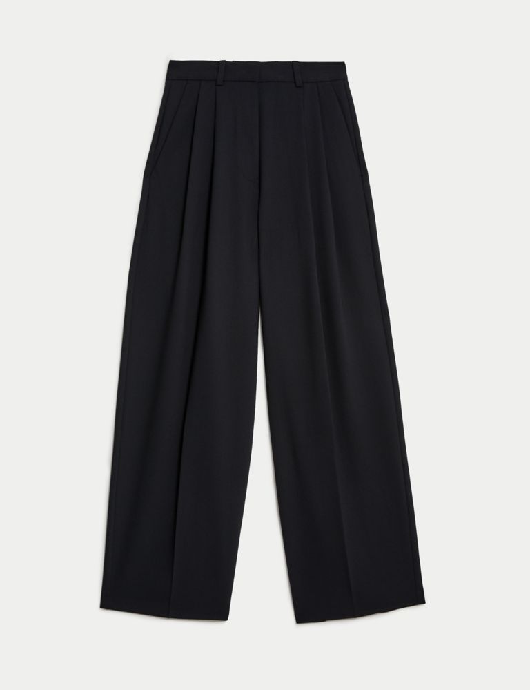 Pleat Front Relaxed Wide Leg Trousers 3 of 6
