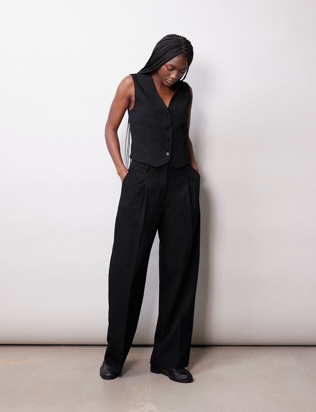 Pleat Front Wide Leg Chinos 5 of 5