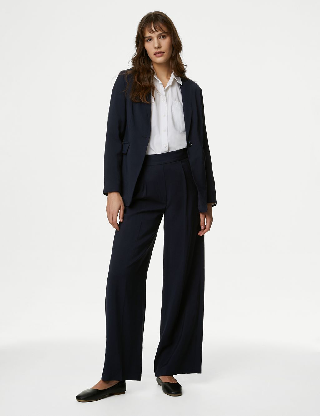Pleat Front Wide Leg Trousers 2 of 6