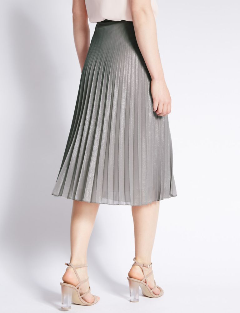 Pleated A-Line Midi Skirt 3 of 3