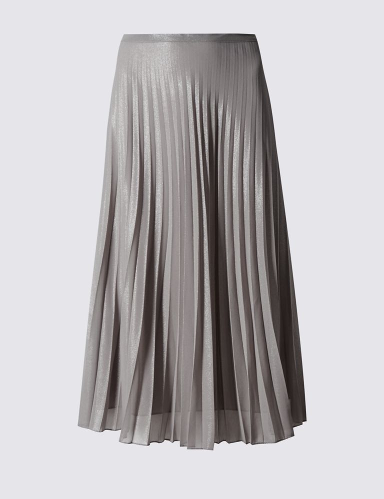 Pleated A-Line Midi Skirt 2 of 3