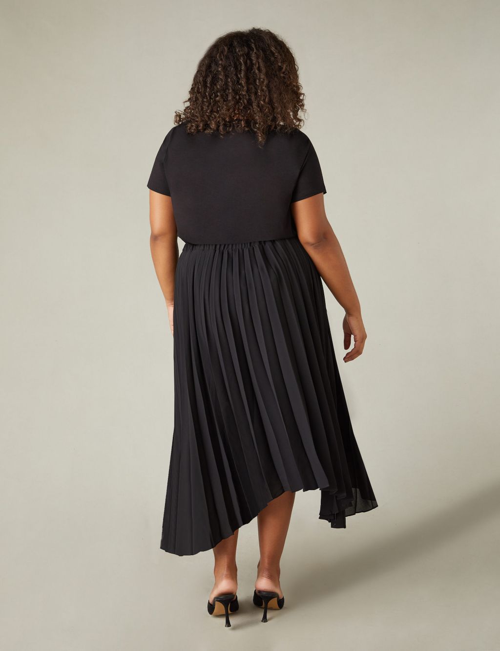 Pleated Asymmetric Midi Skirt 5 of 6