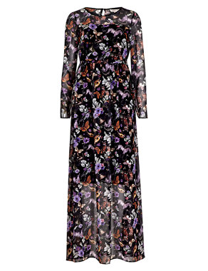 Pleated Floral Maxi Dress Image 2 of 4