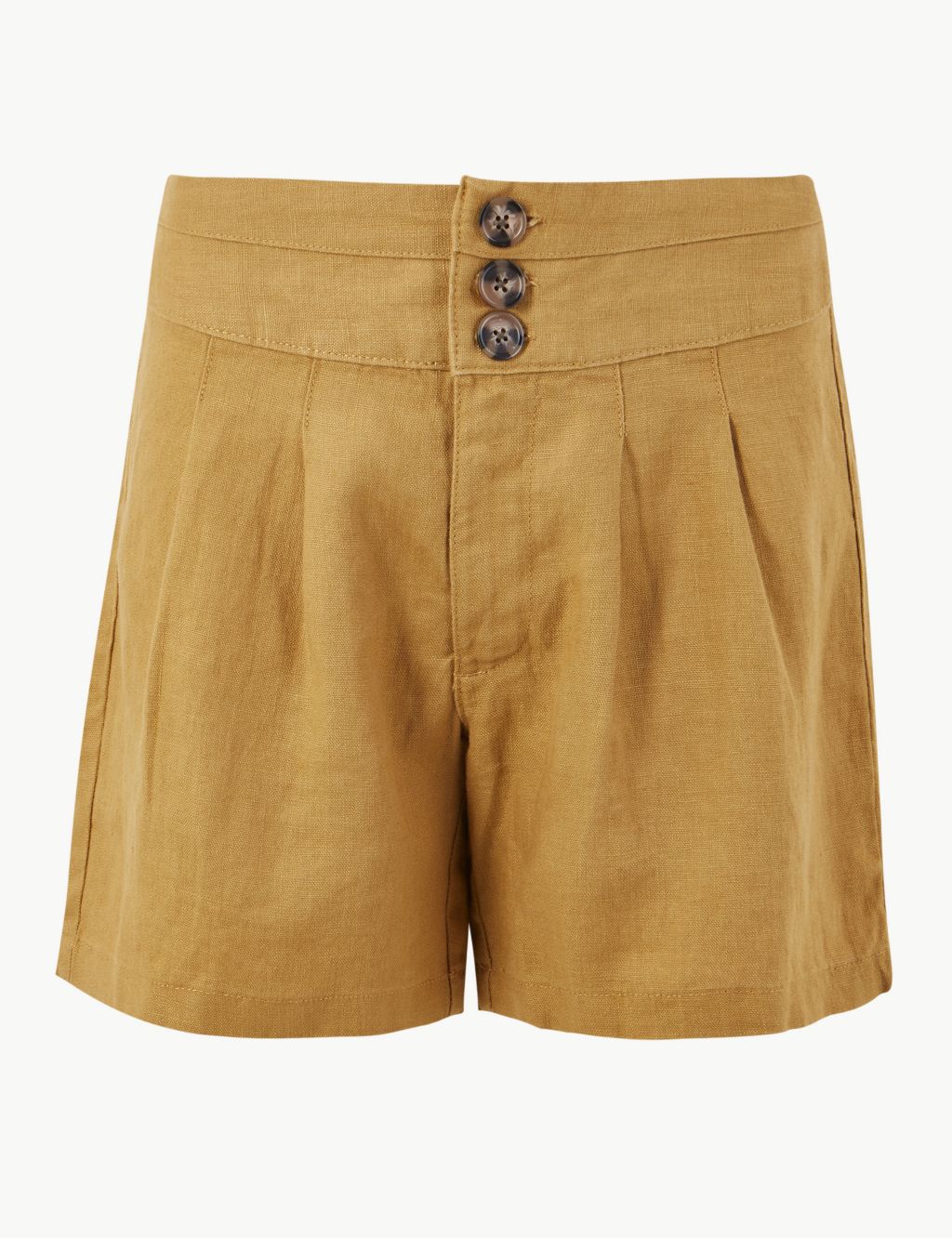 Pleated Front Pure Linen Shorts | M&S Collection | M&S