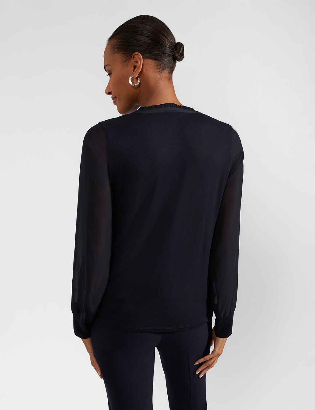 Pleated High Neck Top 4 of 6