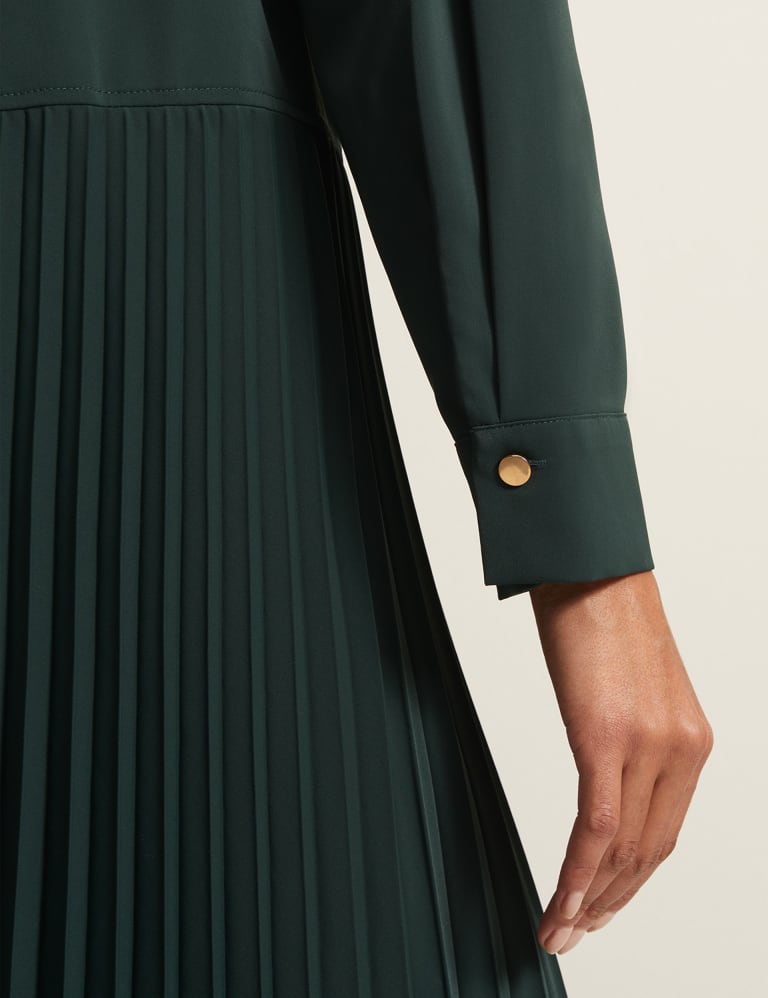 Warehouse pleated shirt dress cheap