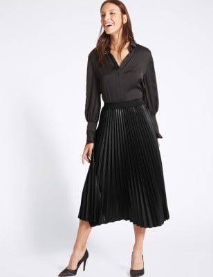 Pleated Midi Skirt M S Collection M S