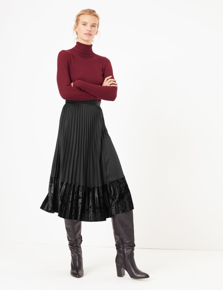 Pleated midi skirt m&s sales