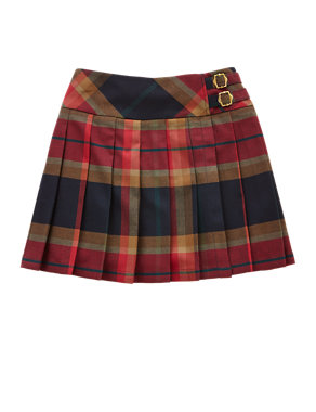 Pleated Tartan Checked Skater Skirt (5-14 Years) Image 2 of 4