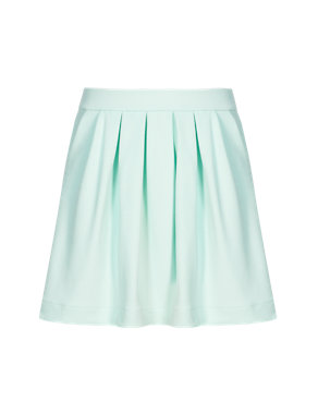 Pleated Textured Mini Skirt Image 2 of 5