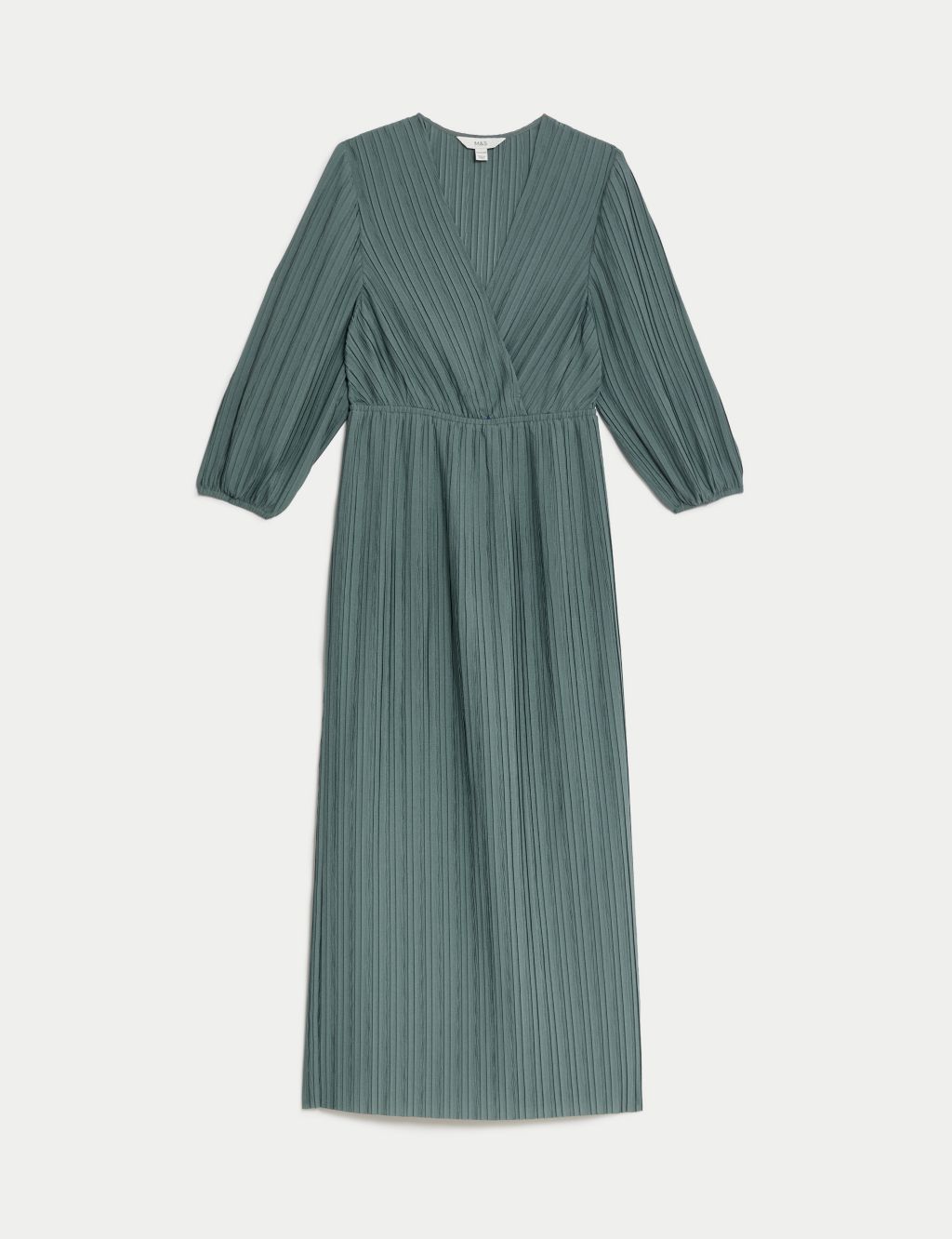 Pleated V-Neck Midaxi Wrap Dress 2 of 2