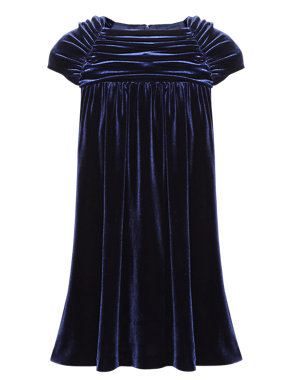 Pleated Velvet Dress Image 2 of 4