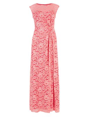 Pleated Waist Lace Maxi Dress | M&S Collection | M&S
