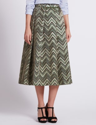 Gold skirt outlet m&s