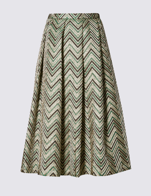 Marks and spencer on sale metallic pleated skirt