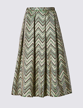 Pleated Zigzag Skirt Image 2 of 3