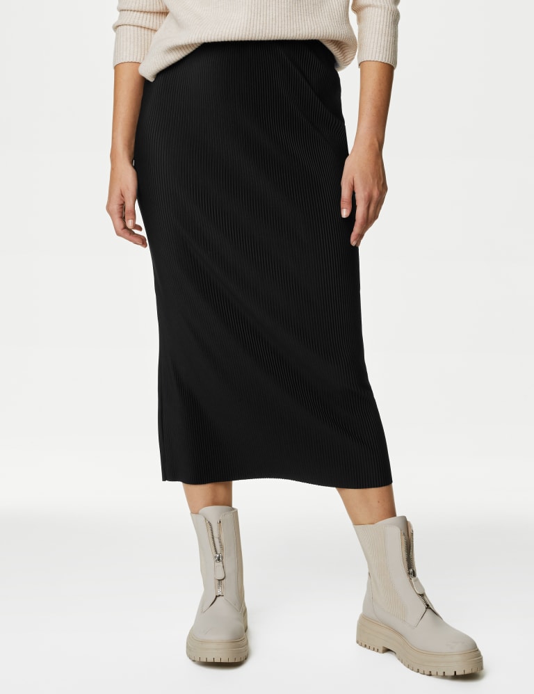 Long black deals skirt m&s
