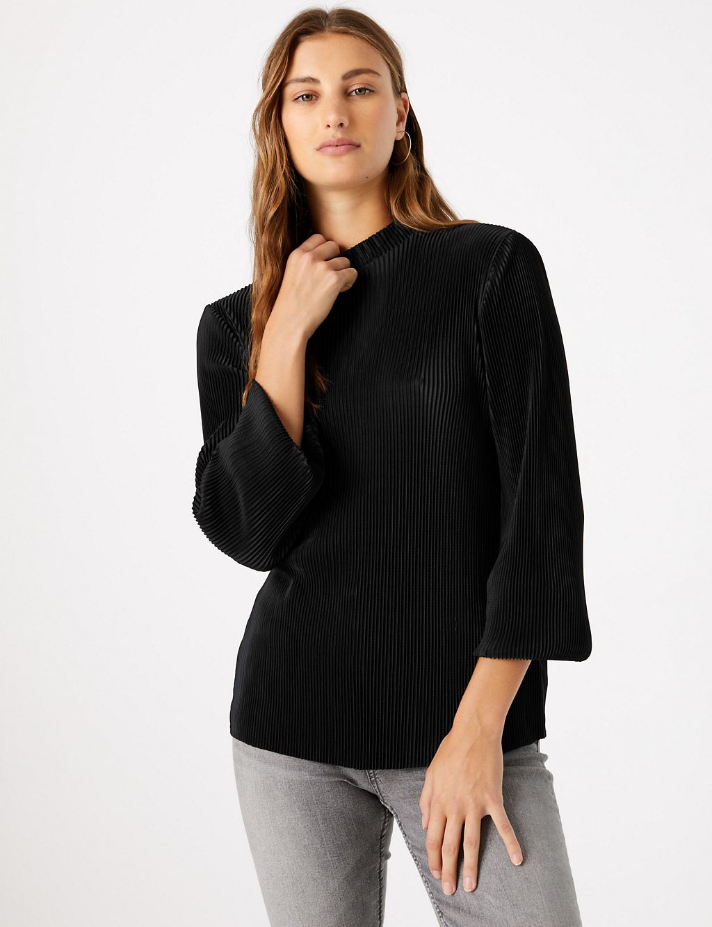 Plisse Relaxed Fit Blouse 2 of 5