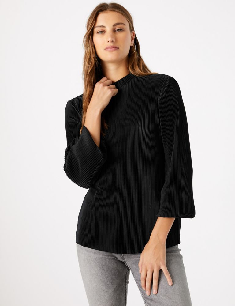 Plisse Relaxed Fit Blouse 3 of 5