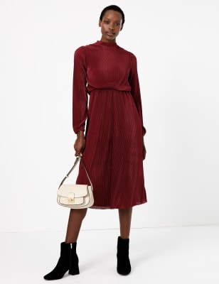midi plisse dress