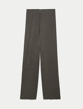 Plisse Wide Leg Trousers Image 2 of 6