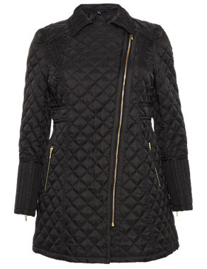 Plus Collared Neck Quilted Jacket with Stormwear™ Image 2 of 9