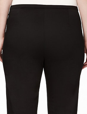 Plus Cotton Rich Modern Tapered Slim Leg Cropped Trousers Image 2 of 3