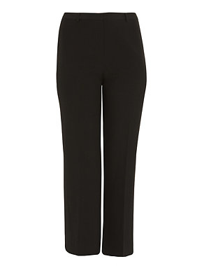 Plus Straight Leg Flat Front Trousers Image 2 of 5