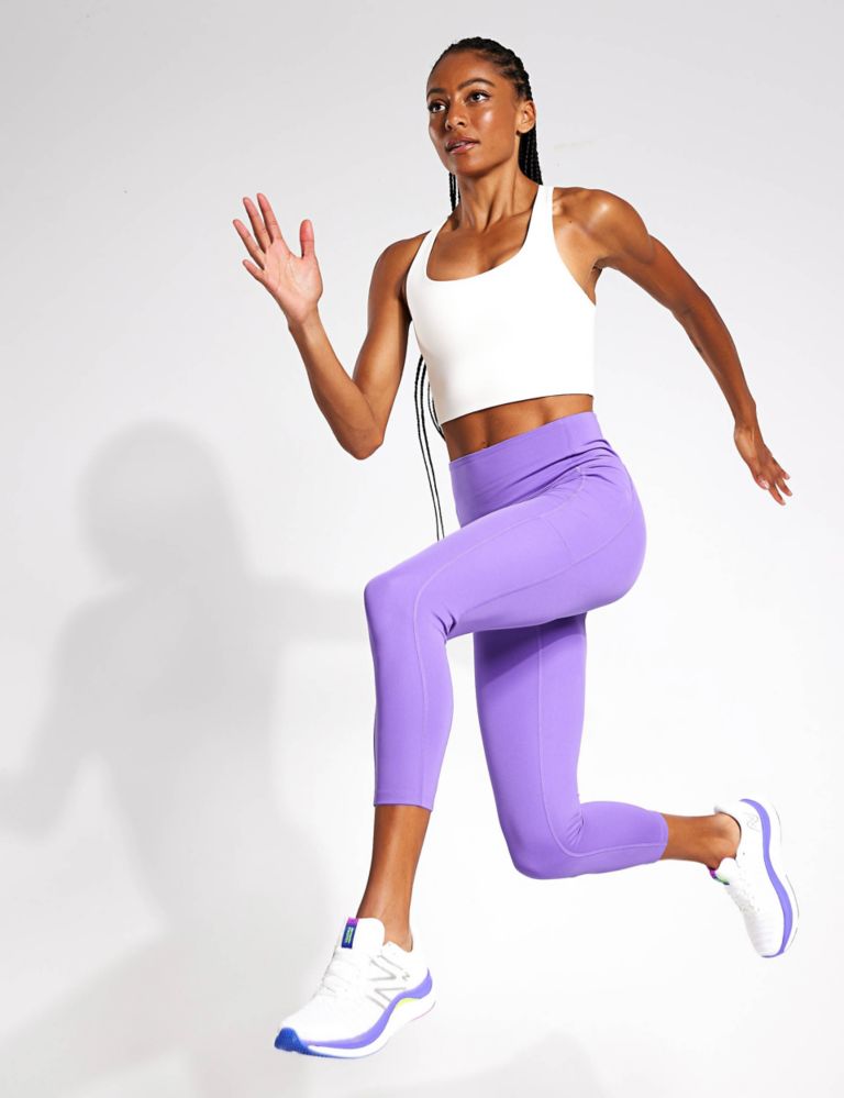 Pilates Then Prosecco High Waist Active Legging in Dusty Purple