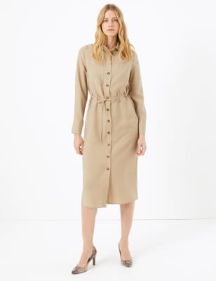 utility shirt dress midi