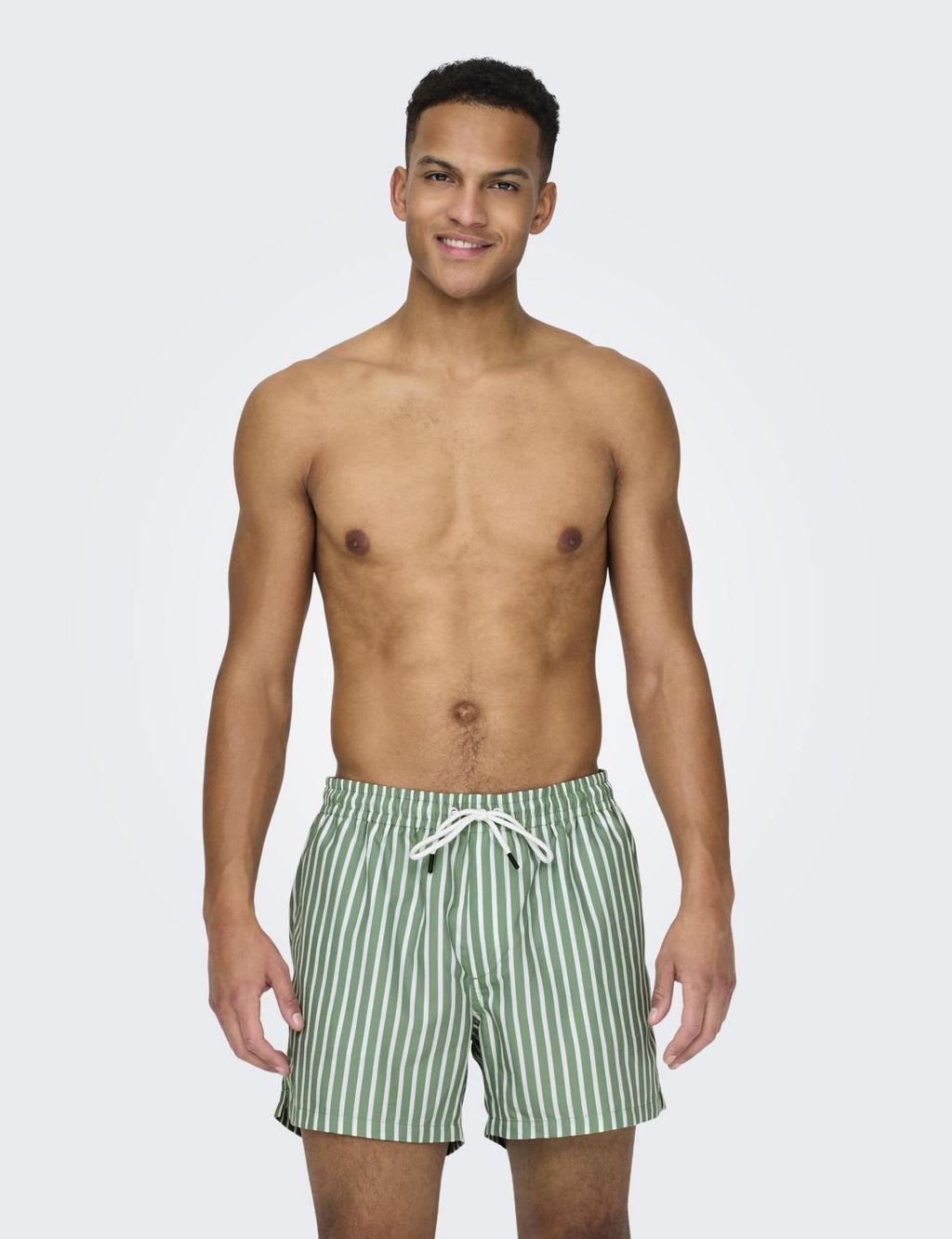 Pocketed Striped Swim Shorts 2 of 2