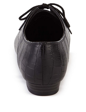 Pointed Toe Lace Up Brogue Shoes with Insolia® Image 2 of 4