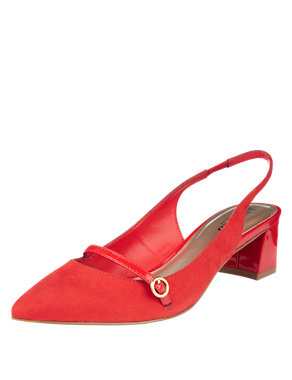 Pointed Toe Slingback Shoes with Stainaway™ Image 2 of 4