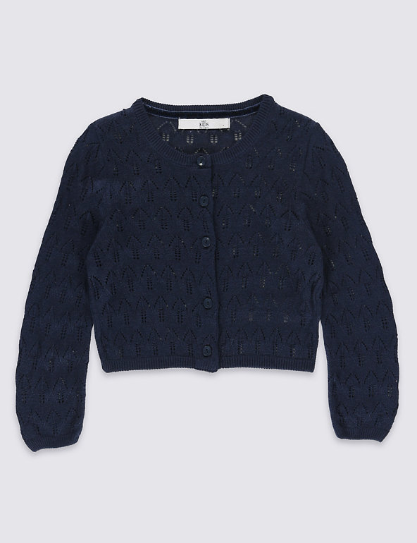 Pointelle Cardigan (1-10 years) Image 1 of 2