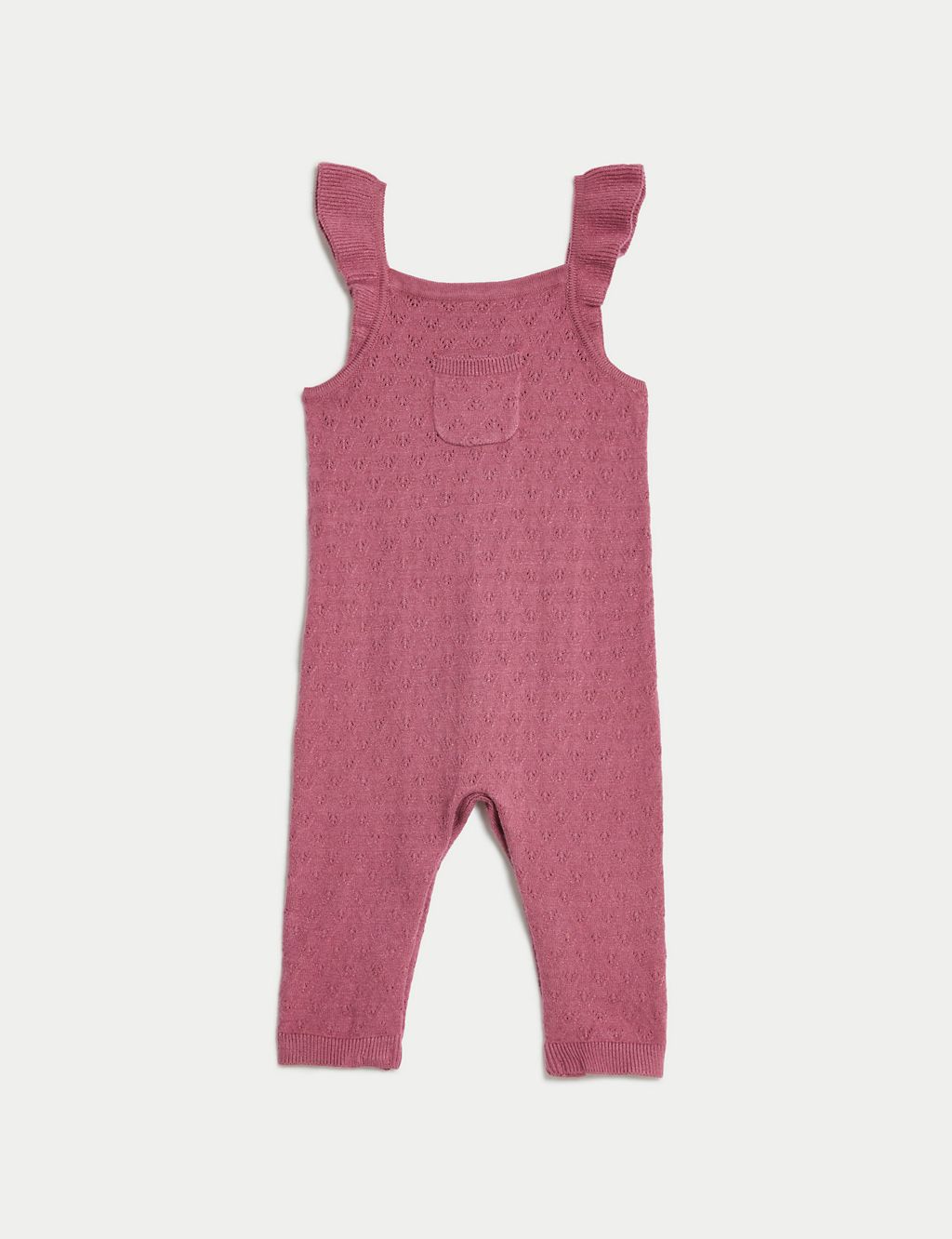 Pointelle Frill Dungarees (7lbs-1 Yrs) 1 of 4
