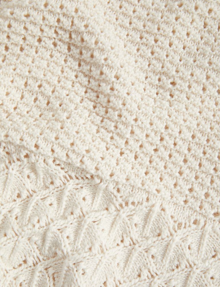 Pointelle Textured V Neck Knitted Vest 6 of 6