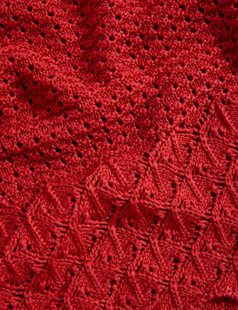 Pointelle Textured V Neck Knitted Vest 7 of 7