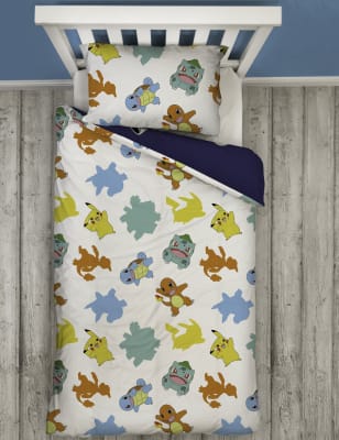 Pokemon Pikachu Grid, Twin Comforter, Pillowcase & Sheets Set