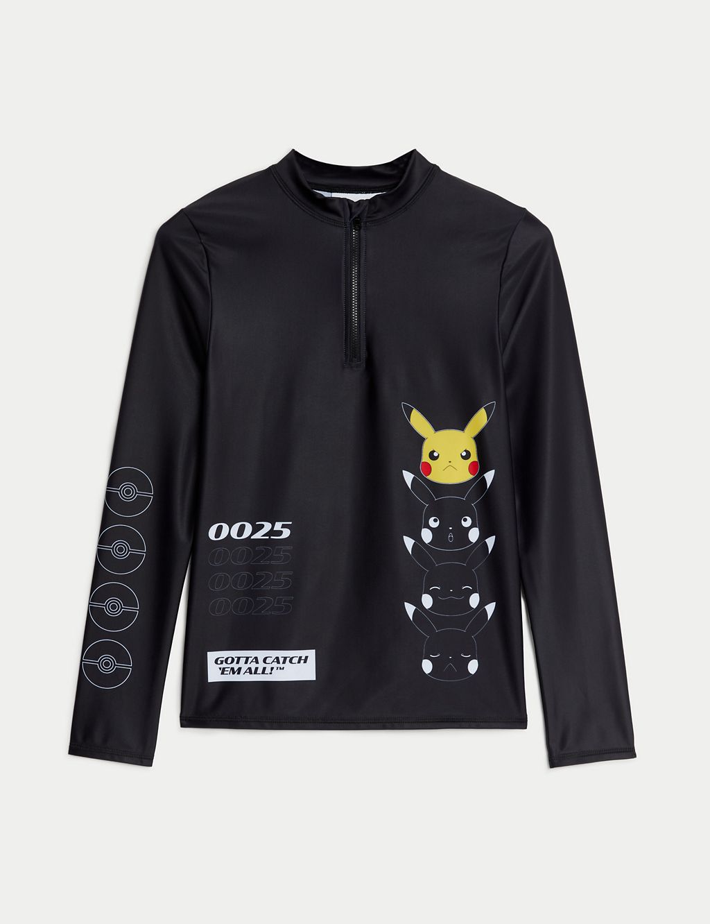 Pokémon™ Long Sleeve Rash Vest (6-16 Yrs) 1 of 6