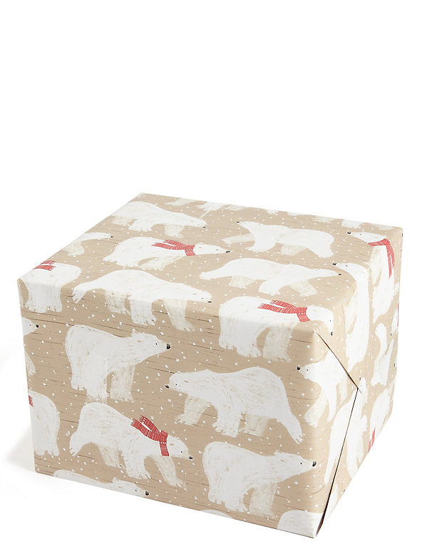 Polar Bear Christmas Wrapping Paper 4m Image 1 of 2