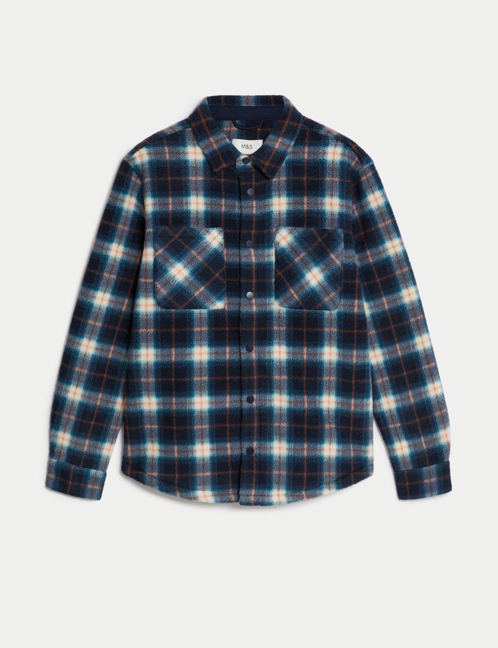 Buy Polar Fleece Check Overshirt | M&S Collection | M&S